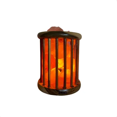 Produktbild von Orakl® - Dimmbare Salzlampe Fira Zylinder - 3-4 KG - 100% echtes Salz - Salzkristall-Lampe - Salzstein