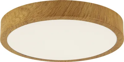 Zdjęcie produktu dla Plafon LED okrągły ATUT dąb-biały 24W Neutralna biel 1680lm tworzywo sztuczne wym:5x38x38cm IP44 Struhm