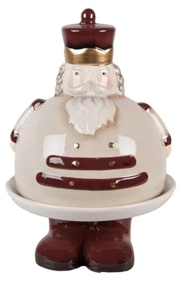 Image de Clayre & Eef Décoration Coupe Casse-Noisette Ø 17x25 cm Beige Céramique