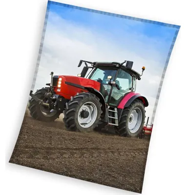 Productafbeelding van Kindendeken "Tractor op het veld", 130x160 cm