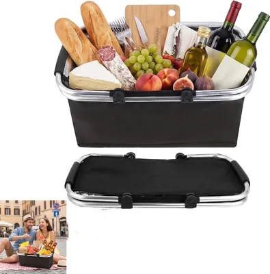 Produktbild von Faltbare Einkaufskorb mit Kühlfunktion, Thermo-Picknickkorb, 30 l, für Reisen