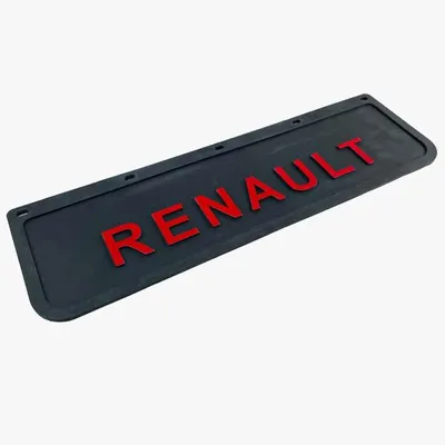 Immagine prodotto di Parafango per paraurti anteriore Renault con scritta rossa in rilievo | 600 mm x 180 mm