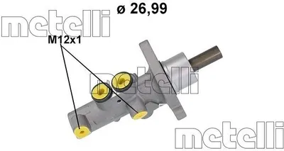 Produktbild von METELLI 05-1218 Bremszylinder Hauptbremszylinder für VW Transporter V Bus (7HB, 7HJ, 7EB, 7EJ, 7EF, 7EG, 7HF, 7EC) Multivan V