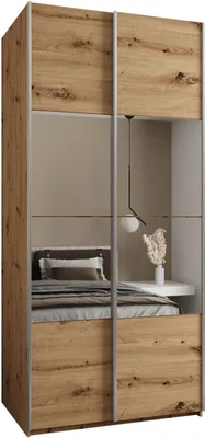Produktbild von MEBLE KRYSPOL LUX 4 Schrank - 245,5x100x64cm - Artisan, Artisan, Silber