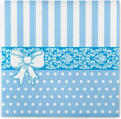 Produktbild von Sovie HOME Serviette Bine in Aquablau aus Linclass® Airlaid 40 x 40 cm, 12 Stück - Ornamente
