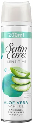 Produktbild von 2x Gillette Satin Care Sensitive Rasiergel Gel mit Aloe Vera je 200ml