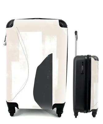 Produktbild von MuchoWow® Koffer Handgepäck Trolley Rollkoffer Kleine Reisekoffer mit 4 Rollen - Malerei - Abstrakt - Minimalismus - Cabin Size < 55x40x23 cm & 55x40x20 cm - Fotokoffer - Kabinenkoffer - Boardgepäck - Reise-Box - Reisekoffer - Reisegepäck - Koffer mit Bild - Trolley für Kinder