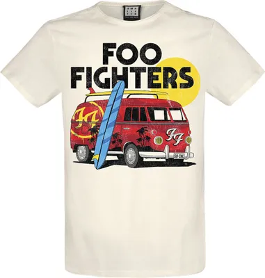 Produktbild von Foo Fighters T-Shirt Herren Amplified Collection - Camper Van altweiß L