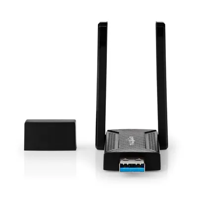 Produktbild von Nedis Netzwerk-Dongle - Wi-Fi - AC1200 - 2.4/5 GHz (Dual Band) - USB3.0 - Wi-Fi speed total: 1200 Mbps - Windows 10 / Windows 11 / Windows 8