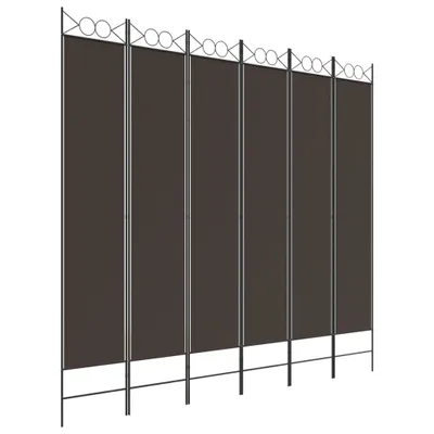 Produktbild von 6-tlg. Paravent Braun 200x220 cm Stoff