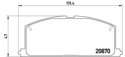 Produktbild von Brembo Bremsbelagsatz, Scheibenbremse Vorderachse P 83 011