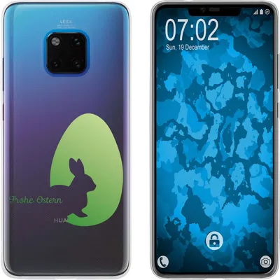 Produktbild von PhoneNatic Case kompatibel mit Huawei Mate 20 Pro Silikon-Hülle Ostern M2