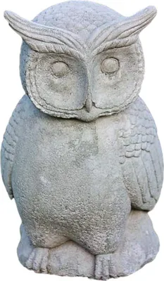 Immagine prodotto di Statuetta in pietra corno UHU/gufo come statuetta in pietra fusa per il giardino o l'interno, resistente al gelo e alle intemperie e nuova, alta 30cm, SU-755
