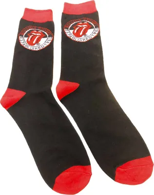 Produktbild von The Rolling Stones - "Established 1962" Socken für Herren/Damen Unisex RO7389 (40,5 EU - 45,5 EU) (Schwarz/Rot)