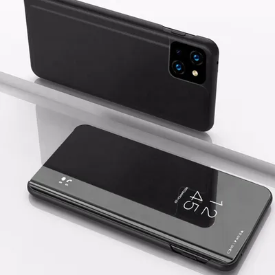 Produktbild von Handyhülle für Apple iPhone 13 Smart Cover Schutzhülle Clear View Case Schwarz