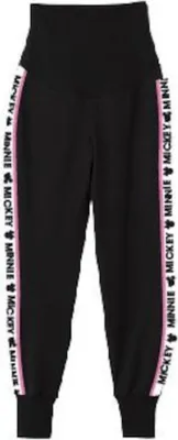 Produktbild von Mickey Mouse Freizeit- / Umstands- Hose mit Schriftzug an den Beinen Größe S, Umstandshose