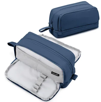 Produktbild von Federtasche organizer, 4 Fächer, Blau, Grösse L, für Schule und Reise