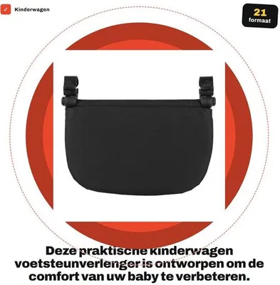 Productafbeelding van Kinderwagen Voetsteunverlenger 21 cm voor Comfortabele Slaapomgeving