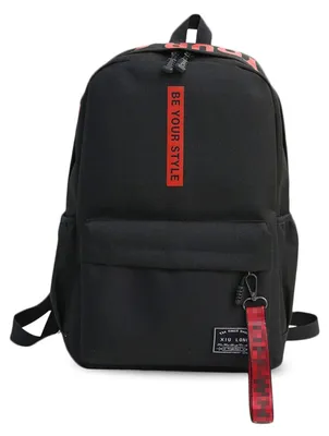 Produktbild von Schulrucksack Teenager Jungen Mädchen Polyester Schwarz Rot 29x12x41 cm 14 Zoll Laptopfach