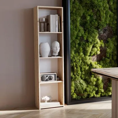 Immagine prodotto di Scaffale LONI 160x40 cm – design minimalista in rovere Artisan | 4 ripiani, pannello laminato da 16 mm | Ideale per soggiorno, camera da letto o ufficio