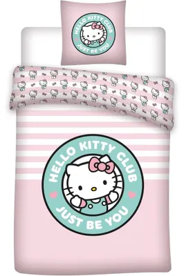 Obrázek produktu pro Povlak na polštář Hello Kitty - 100 x 140 cm - 40 x 60 cm - 100% bavlna