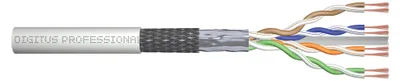 Produktbild von DIGITUS CAT 6 SF/UTP Twisted Pair Roh-Patchkabel, 100m,grau