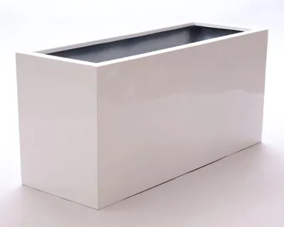 Produktbild von Elegant Einrichten | Pflanzkübel | Fiberglas | rechteckig | 84x30x40cm | hochglanz weiß.