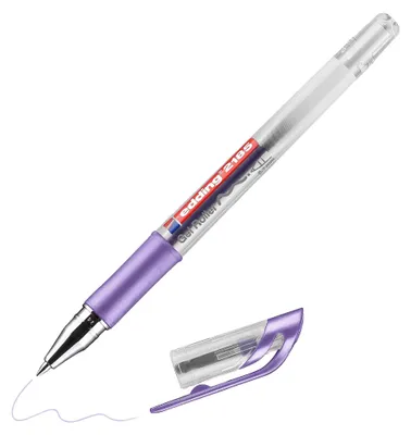 Produktbild von Edding 2185, Verschlossener Gelschreiber, Metallisch, Violett, Metallisch, Violett, Rund, 0,7 mm, Tinte auf Wasserbasis