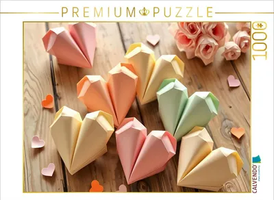Produktbild von CALVENDO Puzzle Liebe in Origami | 1000 Teile Lege-Größe 64x48cm Foto-Puzzle für glückliche Stunden