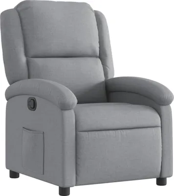 Imagen del producto de Sillón reclinable Relax, color gris claro, tapizado en tela