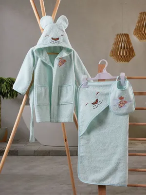 Immagine prodotto di Mijolnir, Aslan - Mint, set da bagno per neonati, menta, 70 x 70 cm