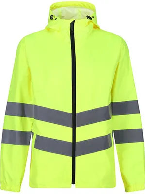 Produktbild von Regatta TRW497 | Herren Hi-Vis Pro Packaway Arbeitsjacke - Farbe: Yellow - Größe: XL