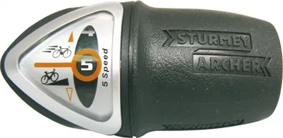 Produktbild von Sturmey Archer Twistgrip Rechts 5 Gang Mit Innenzug schwarz,silber