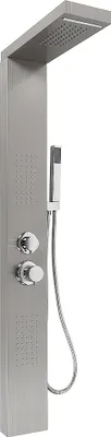 Produktbild von Duschpaneel Duschsäule Wasserfall Regendusche Massage Wasserspar Duschköpfe Handbrausen abnehmbare Edelstahl gebürstet 15x47x130cm（Grundlegender Absatz）