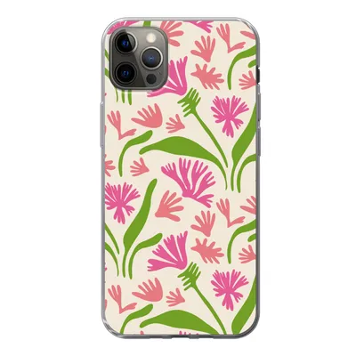 Produktbild von MuchoWow® Handyhülle Schutzhülle Hülle für iPhone 13 Pro Max Blume - Muster - Blatt Silikon Softcase Handy Hülle - Mobiltelefon