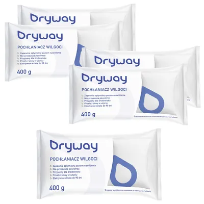 Produktbild von Nachfüllpack 5× 400 g Luftentfeuchter – Feuchtigkeitsabsorption für Raumentfeuchter