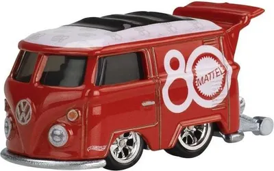Produktbild von Hot Wheels Pop Culture Volkswagen Combi, Rubinrot, Maßstab 1/64, Premium Fahrzeug