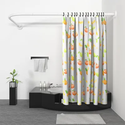 Immagine prodotto di Binario curvo a L per tenda da doccia, dimensioni 122 x 190 cm
