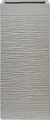 Produktbild von BELIANI Blumentopf Hellgrau Lehm-Mischung und Glasfaser 26 x 26 x 60 cm Quadratische Form Hoch Modern Garten Terrasse Balkonzubehör