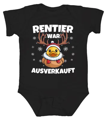 Obrázok produktu pre Rentier War, Vianočná kolekcia, detský body, čierna farba, veľkosť 18/24 mesiacov