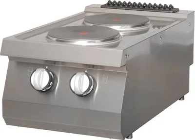 Image de Maxima - Table de cuisson Gastro Heavy Duty - 2 brûleurs - Unité simple - 70 cm Profond - Electrique