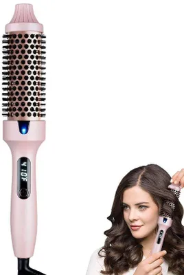 Imagen del producto de Secador de pelo iónico con cepillo redondo de 3,8 cm para crear rizos, ondas y volumen en todo tipo de cabello