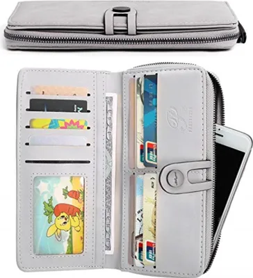Produktbild von OURBAG Geldbörse Grau – Stilvolle Wallet aus Kunstleder mit vielen Fächern | Kompakte Geldbörse für Damen & Herren