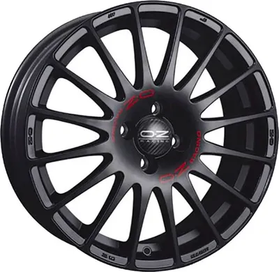 Produktbild von ALUFELGE OZ Racing SUPERTURISMO GT 7x18 4x100 ET 35 MATT BLACK RED LETTERING