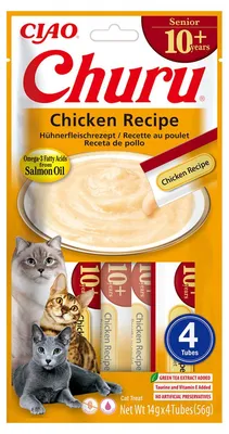 Produktbild von Churu Katzensnack Senior 10+ Huhn 4 x 14 g