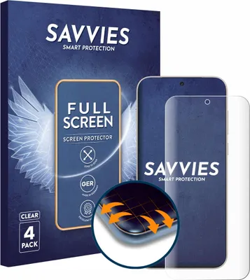 Produktbild von 4x Savvies Fullscreen Schutzfolie für OnePlus 15 Displayschutz Folie Fullcover Klar Transparent