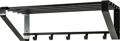 Produktbild von HAKU Wandgarderobe schwarz - Metall, B/H/T: 65x20x30 cm
