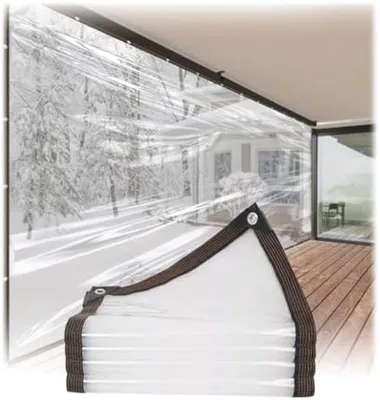 Produktbild von PromoHome® Wasserfest Transparente Schutzplane 2x3 Meter, UV-beständig, für Gartenmöbel, Balkon, Terrasse