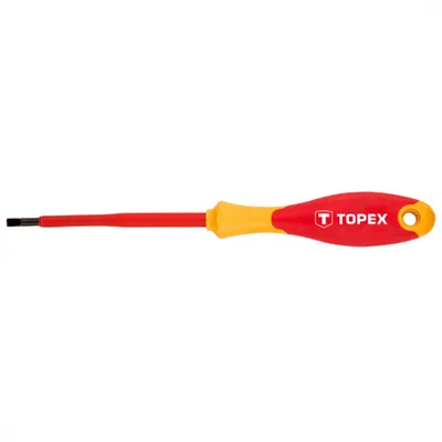 Obrázek produktu pro TOPEX Plochý šroubovák 1000V, 4,0 x 100 mm, CrMo