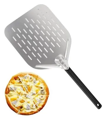 Zdjęcie produktu dla Łopatka do pizzy perforowana 40X30 cm aluminiowa drewnianym uchwytem